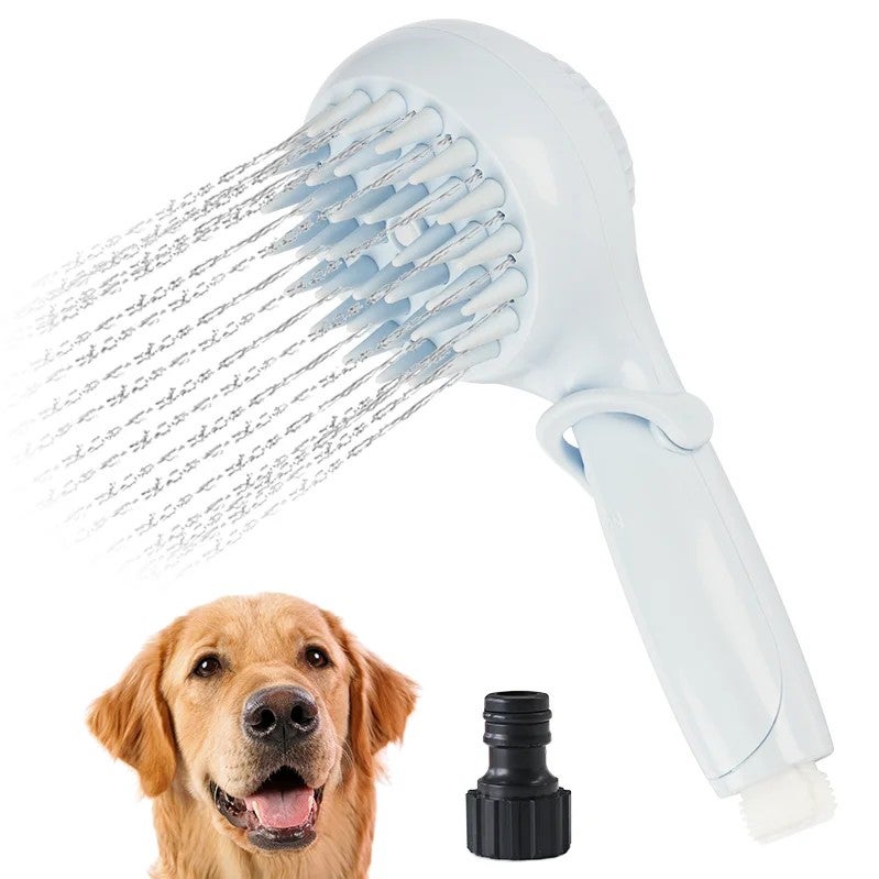 Bluejw 3-in-1 Pet Shower Sprayer & Shampoo Dispenser - Handheld Dog Bath Brush Massager Tool for Easy Washing & Grooming - Image 2